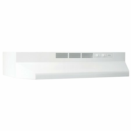ALMO 24-Inch White Ductless Under-Cabinet Kitchen Range Hood with Charcoal Filter and Built-In Lighting 412401